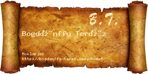 Bogdánffy Teréz névjegykártya