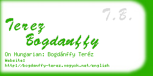 terez bogdanffy business card