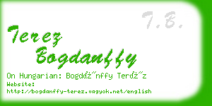 terez bogdanffy business card